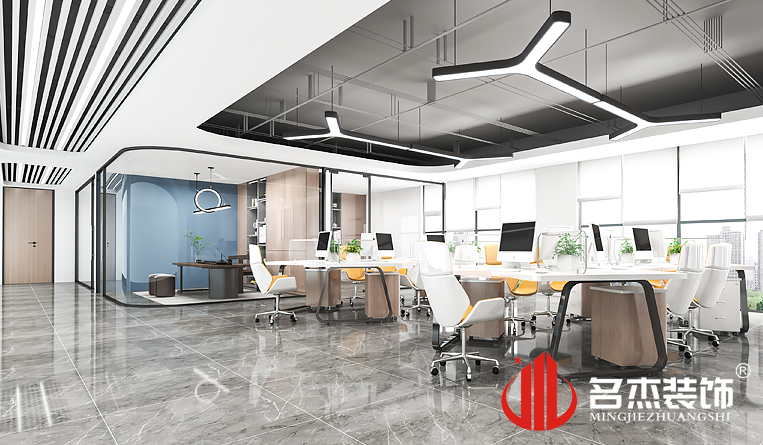 盛开办公区域装建设计成效