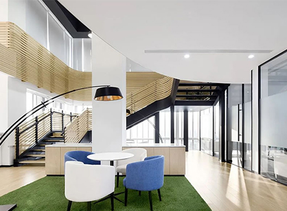 多样化办公需要的办公装建设计空间是怎么设计的——宁波金融企业